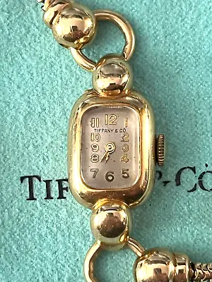 Vintage Tiffany & Co Ladies 14k Gold Mechanical Watch • $1800