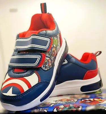 Super Hero Avengers Marvel Trainers Infant Boy Kids Uk 10 Trainers Pumps Shoes • £11.85