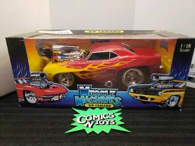 MUSCLE MACHINES ~ 69 Macaro /FLAMES ~  TOO HOT  ~ 1:18  NEW IN BOX • $52.99