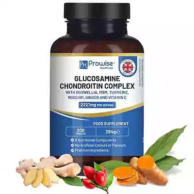 £13.99 • Buy Glucosamine And Chondroitin Complex – 200 High Strength Tablets | 8 Nutritional