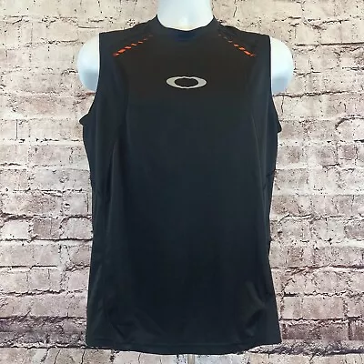 Oakley Regular Fit Men's Black Sleeveless Vented Cycling Tank Top Shirt Size S • $20.97