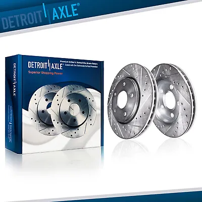Front DRILLED & SLOTTED Brake Rotors For Ford Fusion Lincoln MKZ Milan Mazda 6 • $89.52