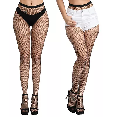 £4.20 • Buy NEW Womens Black Fishnet Tights - Small Micro Fine Large Whale Wide Diamond Net
