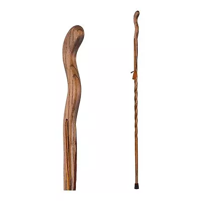 Brazos Twisted Fitness Walker Brown Wood Walking Stick 58 Inch Height • $51.72