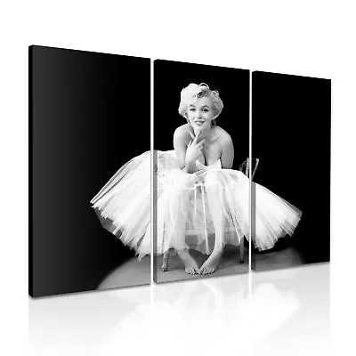 £37.99 • Buy Marilyn Monroe-Ballerina Icon Canvas Wall Art Picture Print ~ 3 Panels