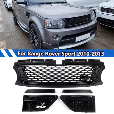 For 2010-13 Land Rover Range Rover Sport Gloss Black Front Grille Air Side Vents • $105.89