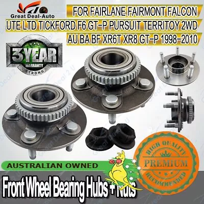 2 For Ford Falcon AU/BA/BF Territory 2WD ABS Front Wheel Bearing Hub Hubs Nuts • $71