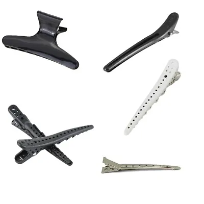 Crocodile Alligator Hair Clips Clamps Claws Barrettes Pins Styling Steel Plastic • £1.99