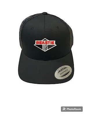 Beastie Boys Inspired Embroidered Trucker Snapback Cap In Black. Retro Hip Hop • £20