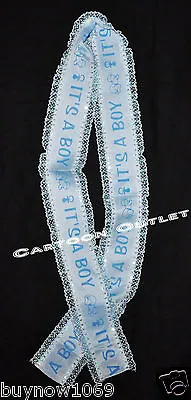  Baby Shower Sash Ribbon Blue Boy Mommy To Be Sash  Decoration It's A Boy  • $10.98