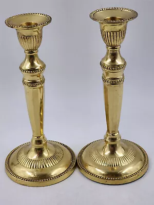 Vintage Century Pair Of Brass  Candle Stick Holders 8½  - India • $19.99