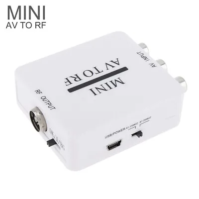 480P Mini HD Video Converter Box RCA AV CVSB To RF Video Adapter Converter • $11.93