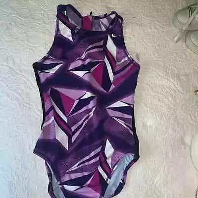 Nike Competition One Piece Purple Geo Swimsuit Size 6 • $35