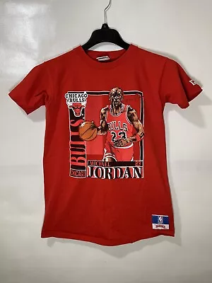 Vintage Large Michael Jordan Nutmeg Single Stitch T Shirt 90s Bulls Double Sided • $99.99