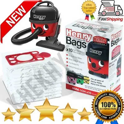 £4.92 • Buy GENUINE Henry Hoover Bags X 10 Hetty Vacuum Cleaner Hepa Numatic Hepaflo