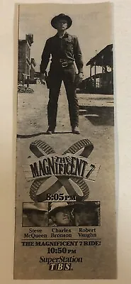 Magnificent Seven Tv Guide Print Ad Steve McQueen Charles Bronson TPA11 • $5.39