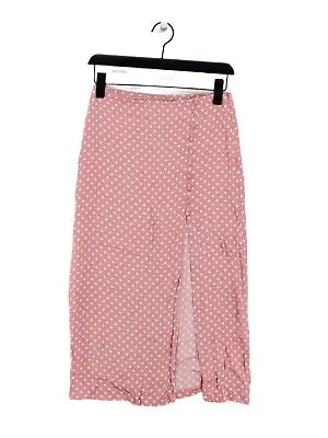 Zara Women's Midi Skirt S Pink Polkadot 100% Other Midi A-Line • £8