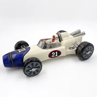 Vintage 1970 Ezra Brooks Whiskey Empty Decanter Indy Race Car #21 Heritage China • $15.99