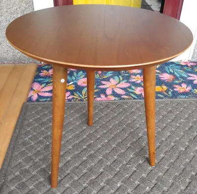 $52 • Buy Modern 20  Round Side End Table Wood Mid Century Danish Modern Style Design