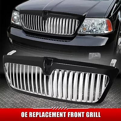 For 04-06 Lincoln Navigator OE Style Chrome Vertical Slat Front Bumper Grille • $273.91