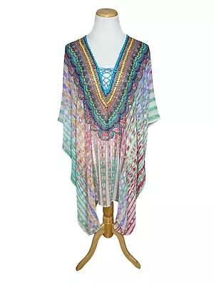 True Colours By LA MODA CLOTHING Women’s One Size Kaftan Beach Cover Up Cruise • $38