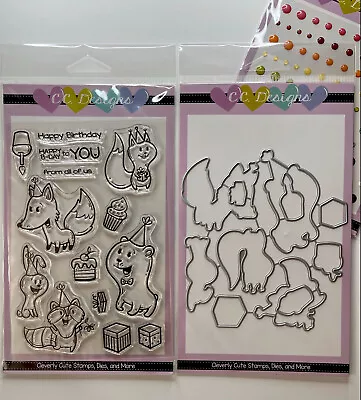 CC Designs Forest Creature Clear Stamps & Dies Set NEW Never Used. Retired • $10