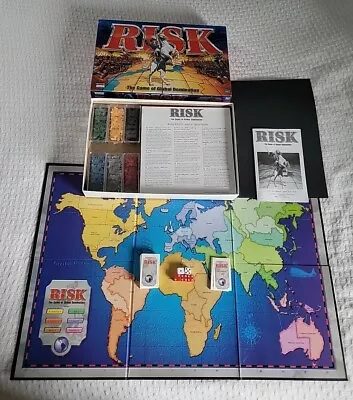 RISK Board Game Parker Brothers 1998 Game Of Global Domination 100% COMPLETE • $15