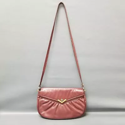 Vintage Etienne Aigner Red Burgundy Leather Hand Bag Shoulder Purse • $29.99