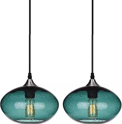 Pendant Lighting Kitchen Island Glass Seeded Bubbles Hanging Lights Modern Mini • $170.99