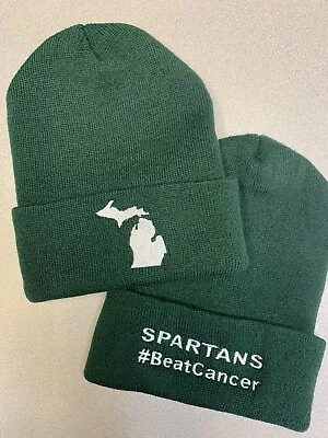 Michigan State University Winter Hat Beanie Skullcap Spartans Beat Cancer • $22