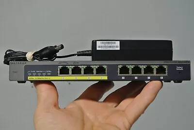 NETGEAR PROSAFE GS108PEv2 8 PORT GIGABIT MANAGED SWITCH 4 PORTS POE 53W • $39.95