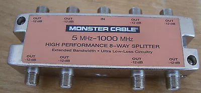 NEW Monster Cable 8-Way RF Splitter B&H #MOSS8RF   MFR #109689 5-1000mhz • $8.15