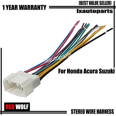 Aftermarket Car Stereo Wire Harness Connecter Adapter For Honda Acura Suzuki • $8.54