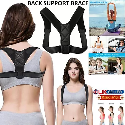 Posture Corrector For Men And Women Upper Back Brace For Clavicle Support UK • £3.45