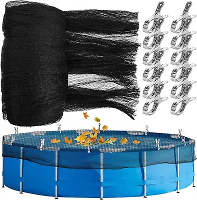 LFUTARI 21 Feet Pool Leaf Net Cover For Above Ground Pool - Pool Safety Net12Pcs • $44.22