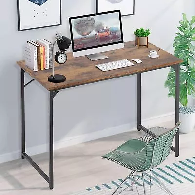 Computer Desk Home Office Desk Study Wood And Metal Desk Workstation Gaming Desk • $55.99