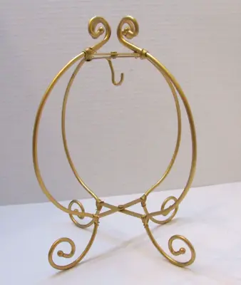 Pier 1 Imports Christmas Ornament Display Holder Foldable Gold Tone  9.25 Metal • $12.75