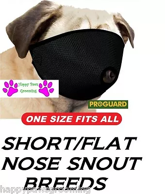 £16.50 • Buy PUG MUZZLE Short Flat NOSE SNOUT DOG BOXER,CHOW,BULLDOG,PEKINESE,Keeshond,Maltes