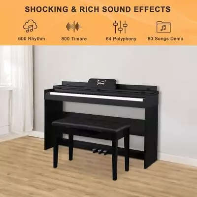 88 Key Full Size Weighted Hammer/standard  Digital Piano Electric Keyboard Bench • $99.99