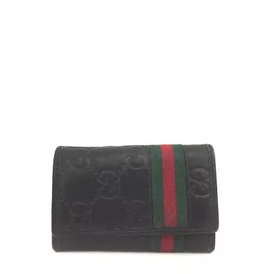 GUCCI Ssima GG Logo Webbing Leather 6 Ring Key Case/2Y0102 • $5.50