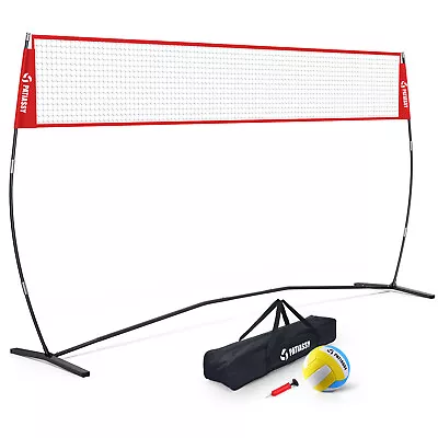 14ft Freestanding Volleyball Practice Net Training Set For Indoor Or Outdoor Use • $109.90