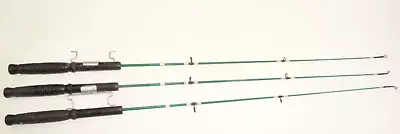 Vintage Ice Fishing Rod Solid Wood Handles + Line Holder Fiberglass U.S.A. • $19.50