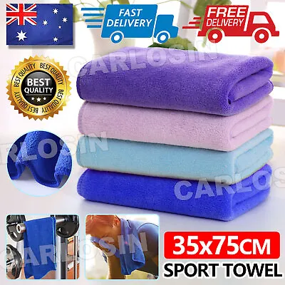 $6.45 • Buy Microfiber Towel Bath Beach Towel Gym Sport Footy Travel Swim Hand Quick Drying