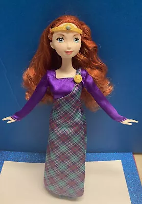 Disney Brave Merida Doll 2011 Head Crown Curly Red Hair Purple Gown & Shoes • $12.99