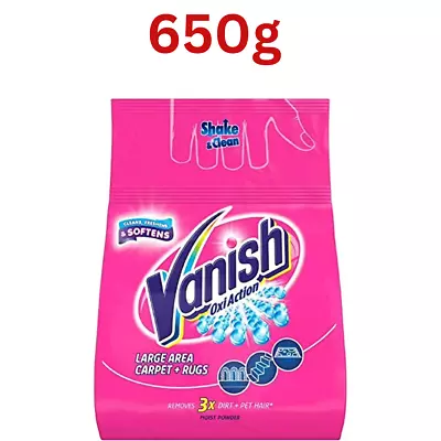 Vanish Gold Oxi Action Carpet & Rug Deep Cleaner Bundle 650g Powder 500ml Spray • £15.89