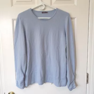 J.McLaughlin Women's Blue Cashmere Sweater Casual Comfort Everyday Size L • $27.99