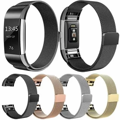$9.94 • Buy Replacement Watch Strap Band Bracelet For Fitbit Charge 2 Metal Loop Wristband