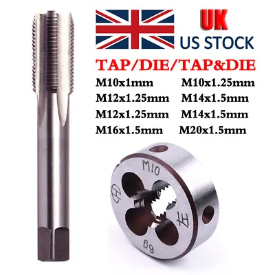M10/M12/M14/M16 Metric Tap HSS Machine Threading Taper Plug Round Threading Die • £6.80