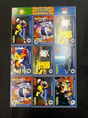 POKEMON Burger King Promo Trivia Cards 1999 RARE Vintage 10 UNCUT SHEETS LOT • $128