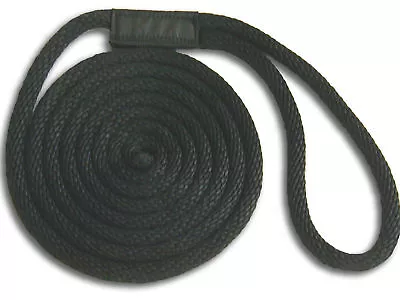 Black Nylon Dock Lines 5/8  X 10' - Made In USA • $21.99